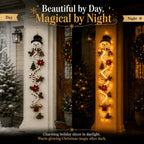 Glowing Christmas Door Hanger | 6 Festive Lighted Designs with Warm Glow, Dimensional Details & Space-Saving Vertical Décor ✨
