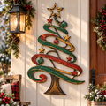 Rustic Christmas Tree Metal Wall Decor
