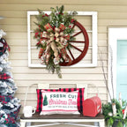Winter Wreath-Farmhouse Wagon Wheel