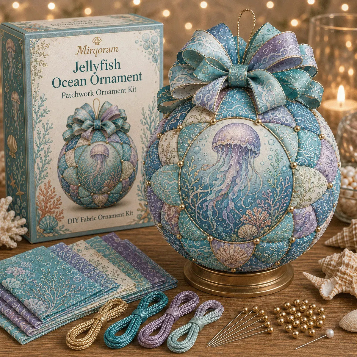 🌊 Beginner-Friendly DIY Ocean Treasures Patchwork Ornament Kit Collection