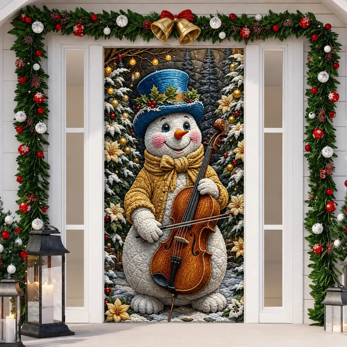 3D Christmas front door decoration