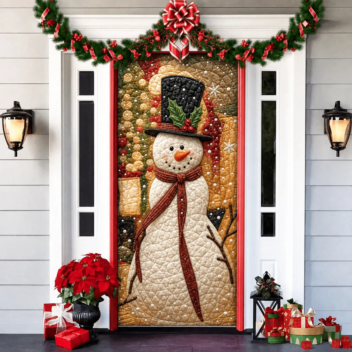 3D Christmas front door decoration