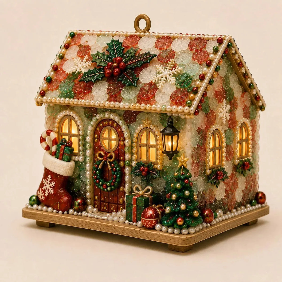 🏡 Beginner-Friendly DIY Glowing Coastal Glass-Style Christmas Cottage Kit Collection