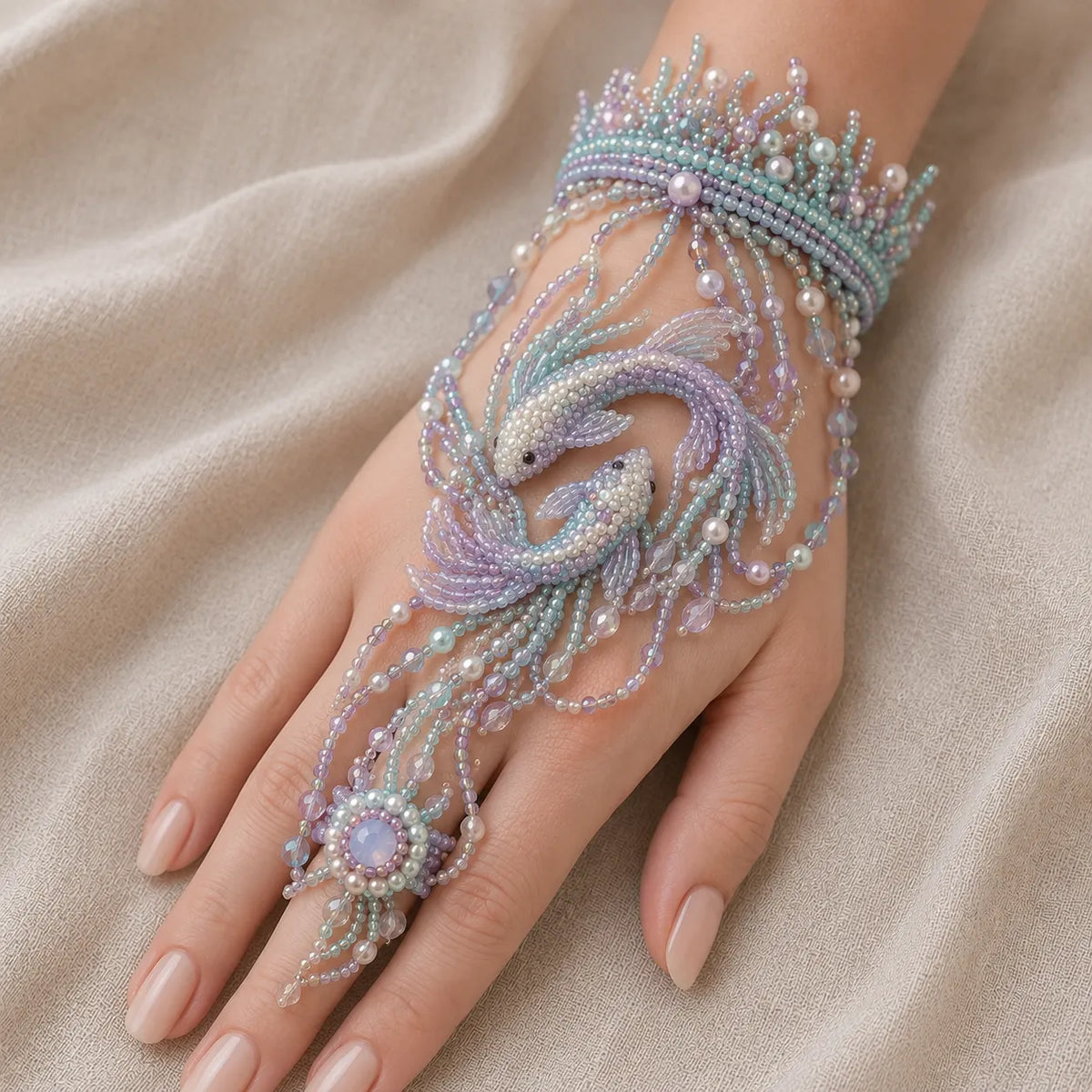 Zodiac DIY Beaded Hand Bracelet Kit – Create Your Celestial Wearable Art