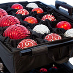🎄✨ 120-Piece Christmas Ornament Storage Box – 5 Removable Trays & Adjustable Dividers