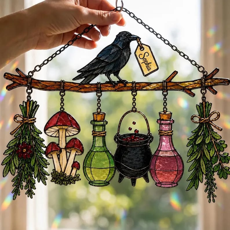 Raven Witch Suncatcher