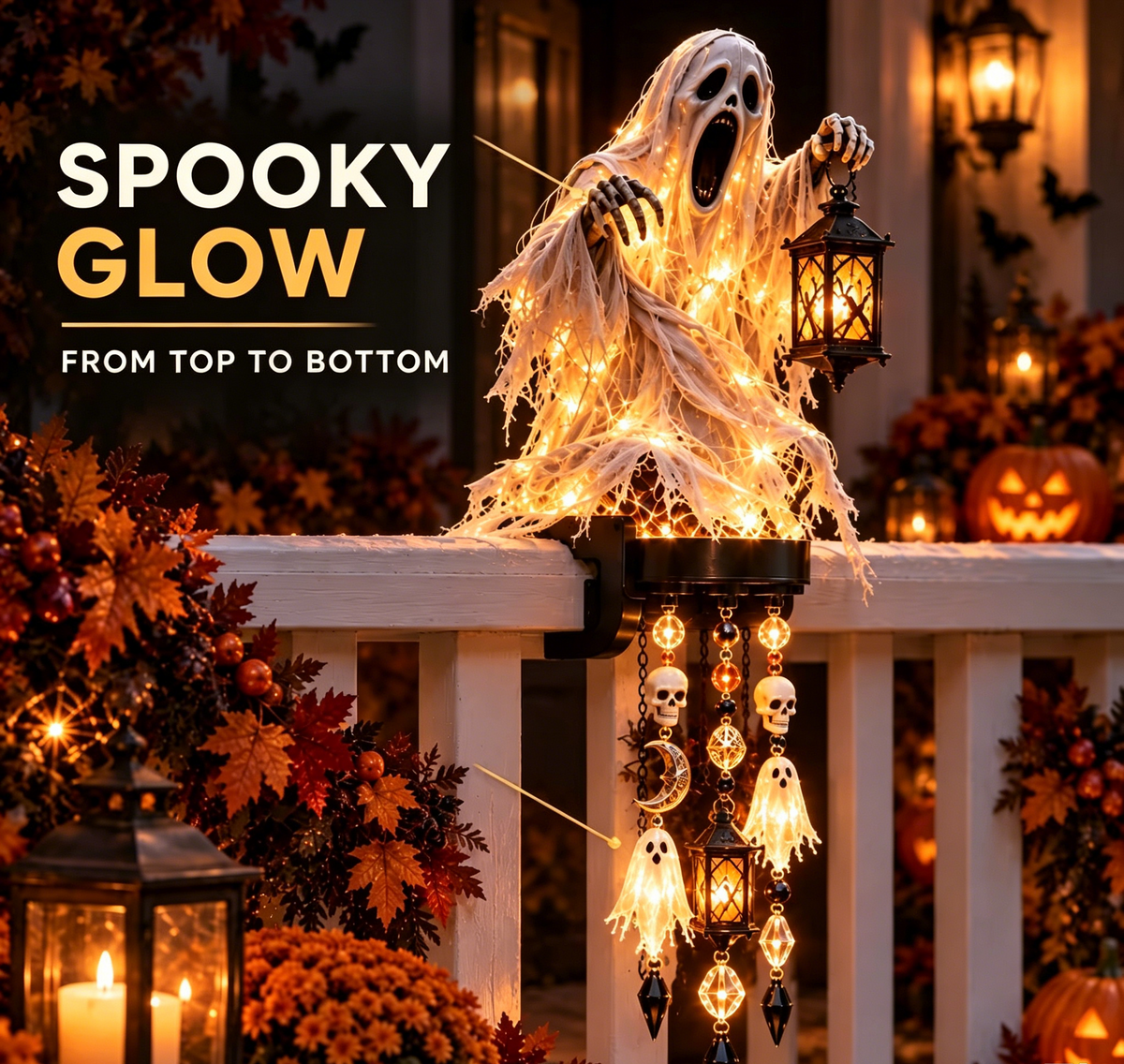 Christmas Porch Railing Light Set