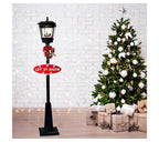Fraser Hill Farm 71-in. Musical Snowy ChristmasStreet Lamp