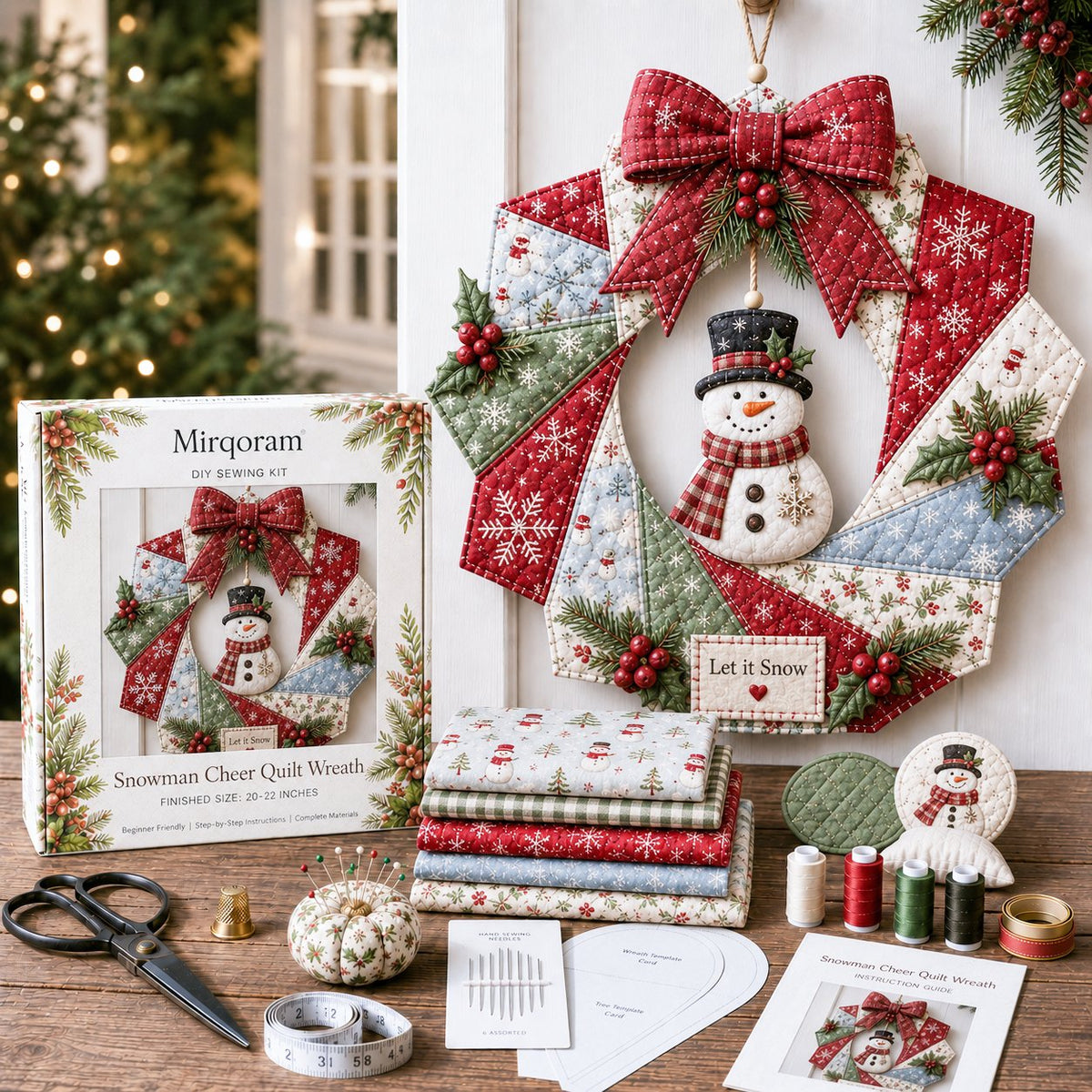 Christmas Fabric Wreath DIY Kit