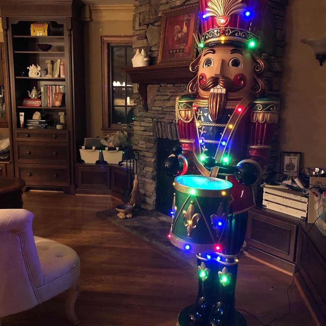 8 ft Giant Sized Animated Nutcracker with Drums-E