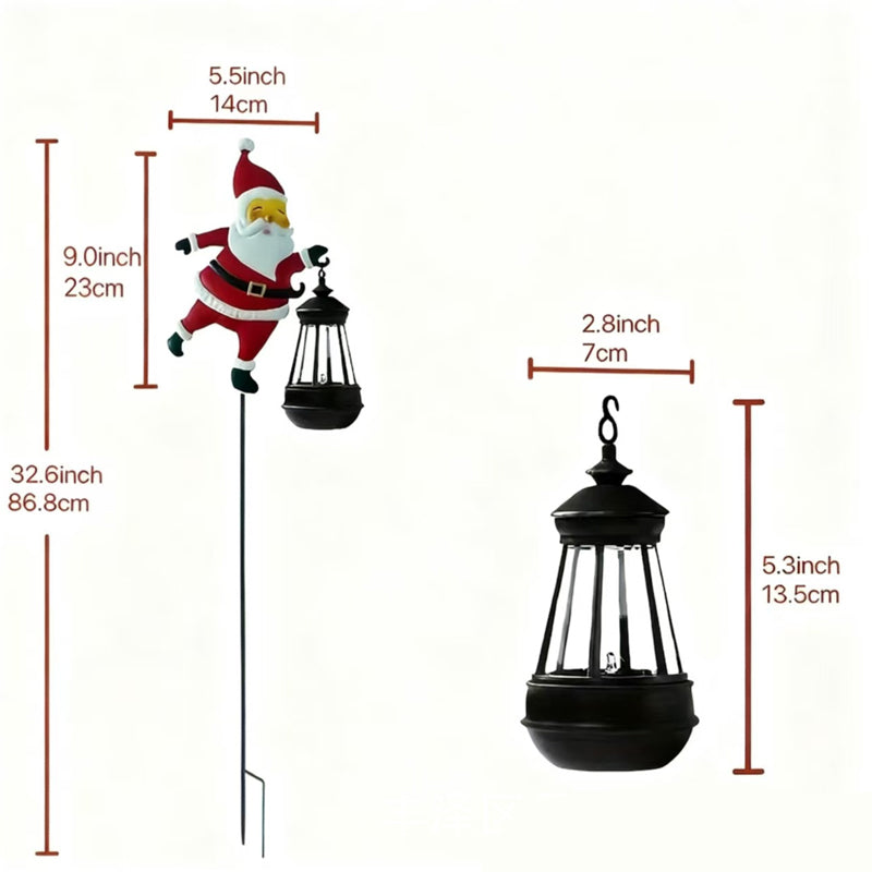 Solar-Powered Santa Claus Garden Stake Light