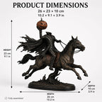 🎃🏇Midnight Chase Headless Horseman Statue