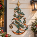 Rustic Christmas Tree Metal Wall Decor