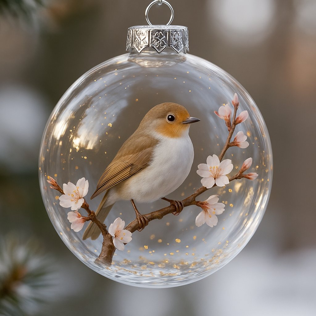 🐦Nature’s Birds Crystal Glass Ornament Gift Set