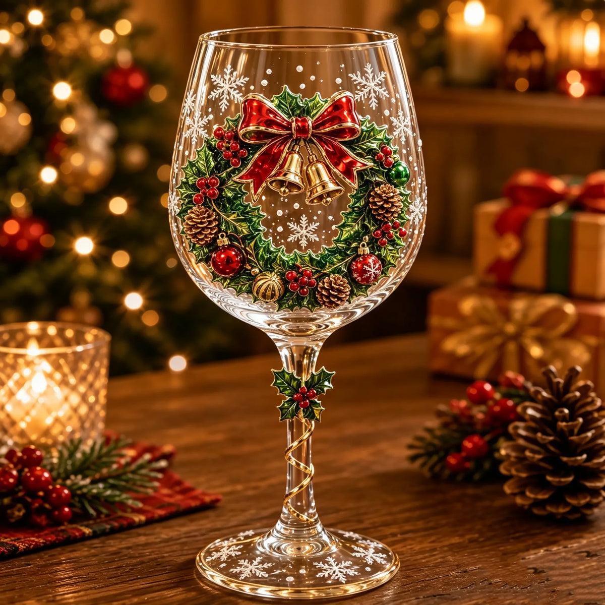 Christmas 3D Wine Glass Collection Gift Box Set✨
