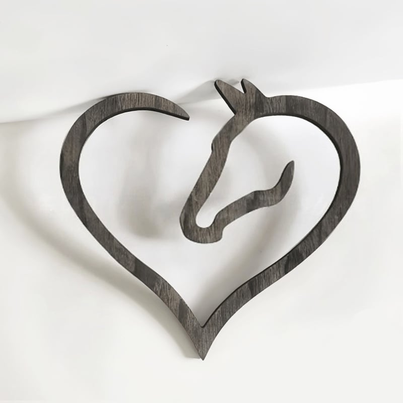 🎉Rustic Horse Heart Wall Decor with Greenery 💜– ✨Farmhouse Equestrian Home Accent