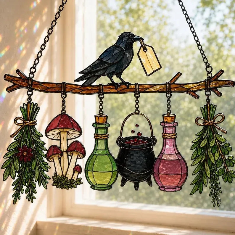 Raven Witch Suncatcher