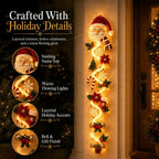 Glowing Christmas Door Hanger | 6 Festive Lighted Designs with Warm Glow, Dimensional Details & Space-Saving Vertical Décor ✨