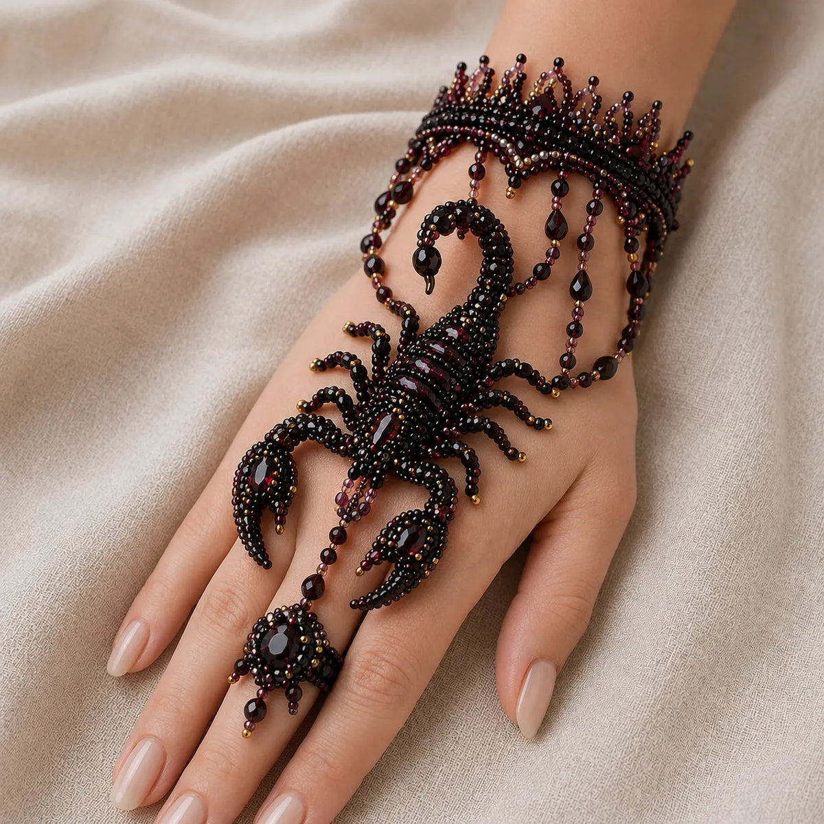 Zodiac DIY Beaded Hand Bracelet Kit – Create Your Celestial Wearable Art