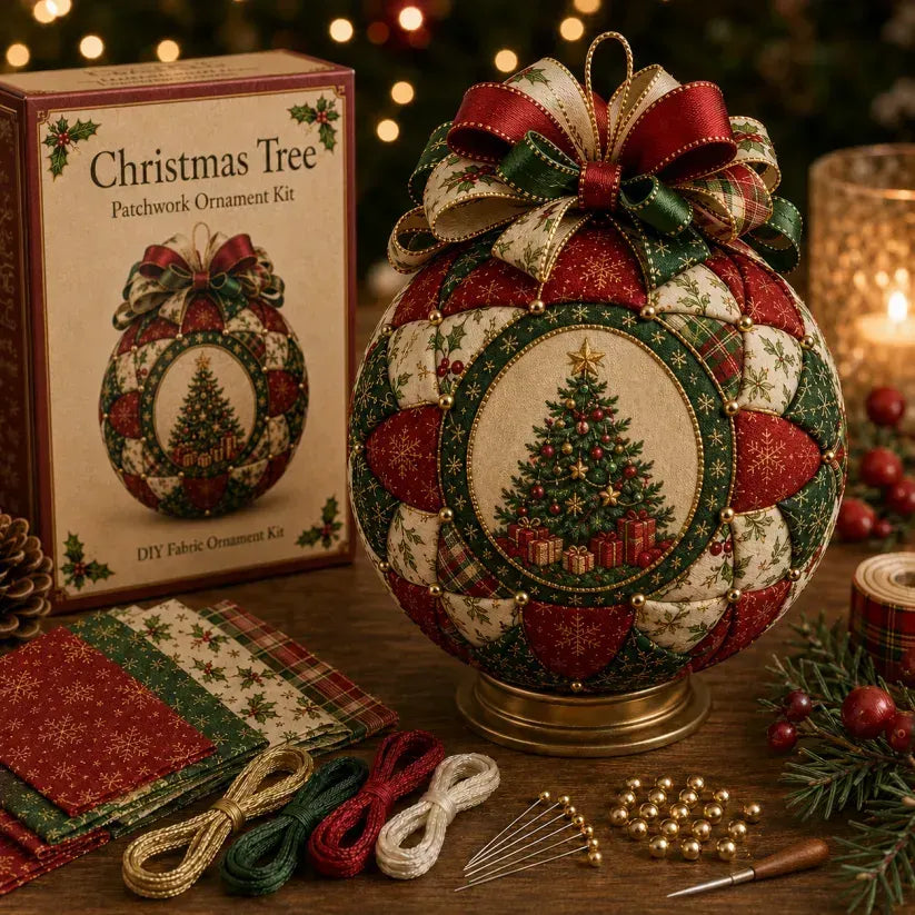 🎄Beginner-Friendly DIY Christmas Patchwork Ornament Kit Collection
