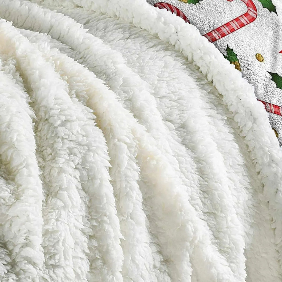 💖Christmas Festive Print Throw Blanket with Border