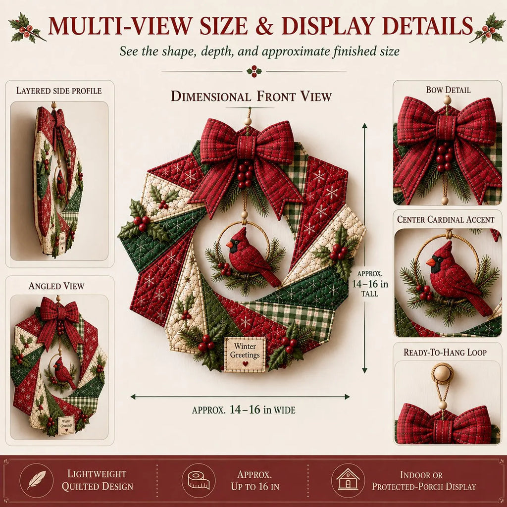 Christmas Fabric Wreath DIY Kit