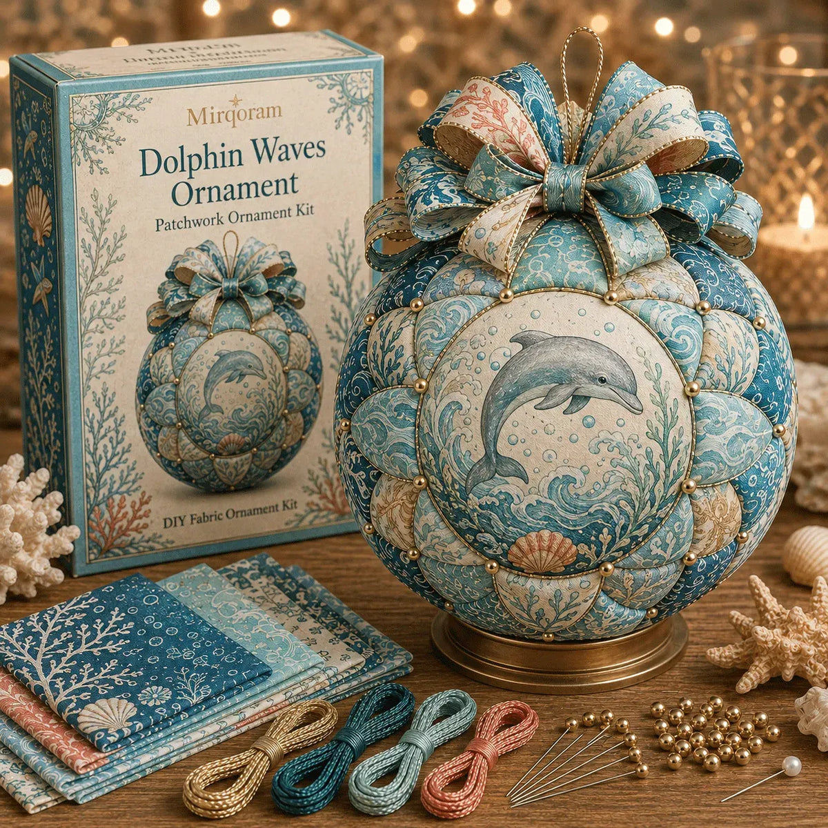 🌊 Beginner-Friendly DIY Ocean Treasures Patchwork Ornament Kit Collection