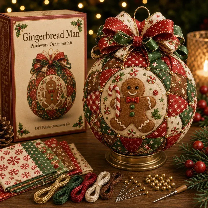 🎄Beginner-Friendly DIY Christmas Patchwork Ornament Kit Collection