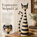 Vintage  Cat & Lady Sculptures