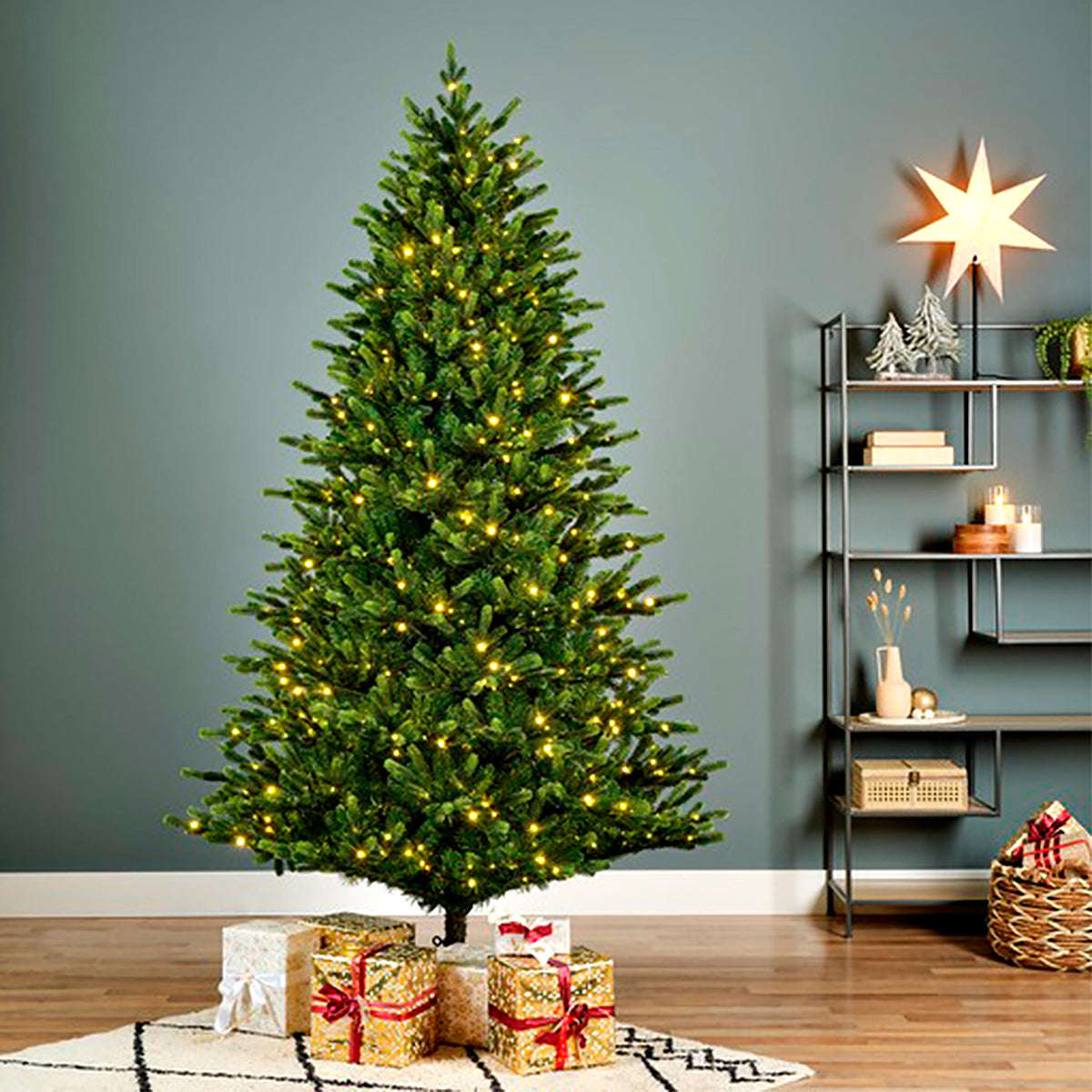 7'3" Sussex Fir Christmas Tree with Warm White and Color-Changing LEDs