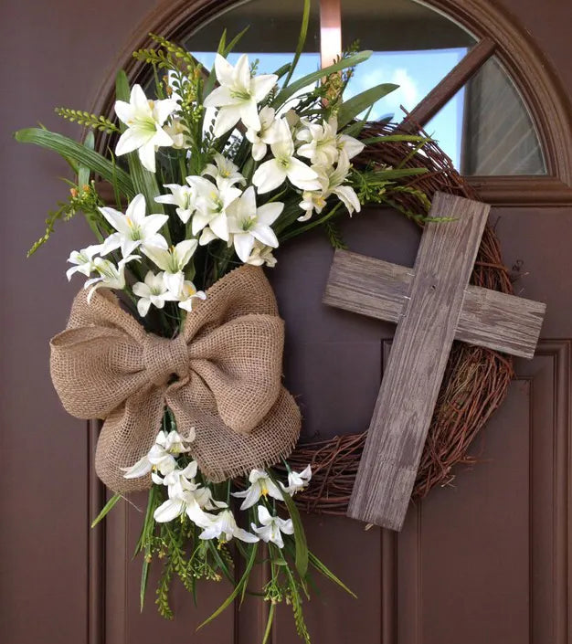 Easter Wreath with Cross