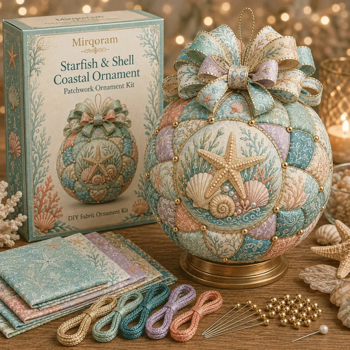 🌊 Beginner-Friendly DIY Ocean Treasures Patchwork Ornament Kit Collection