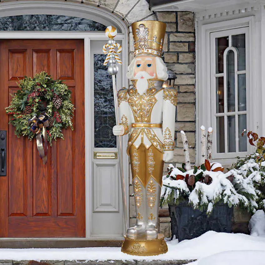 8 ft Giant Sized Animated Nutcracker with Drums-F