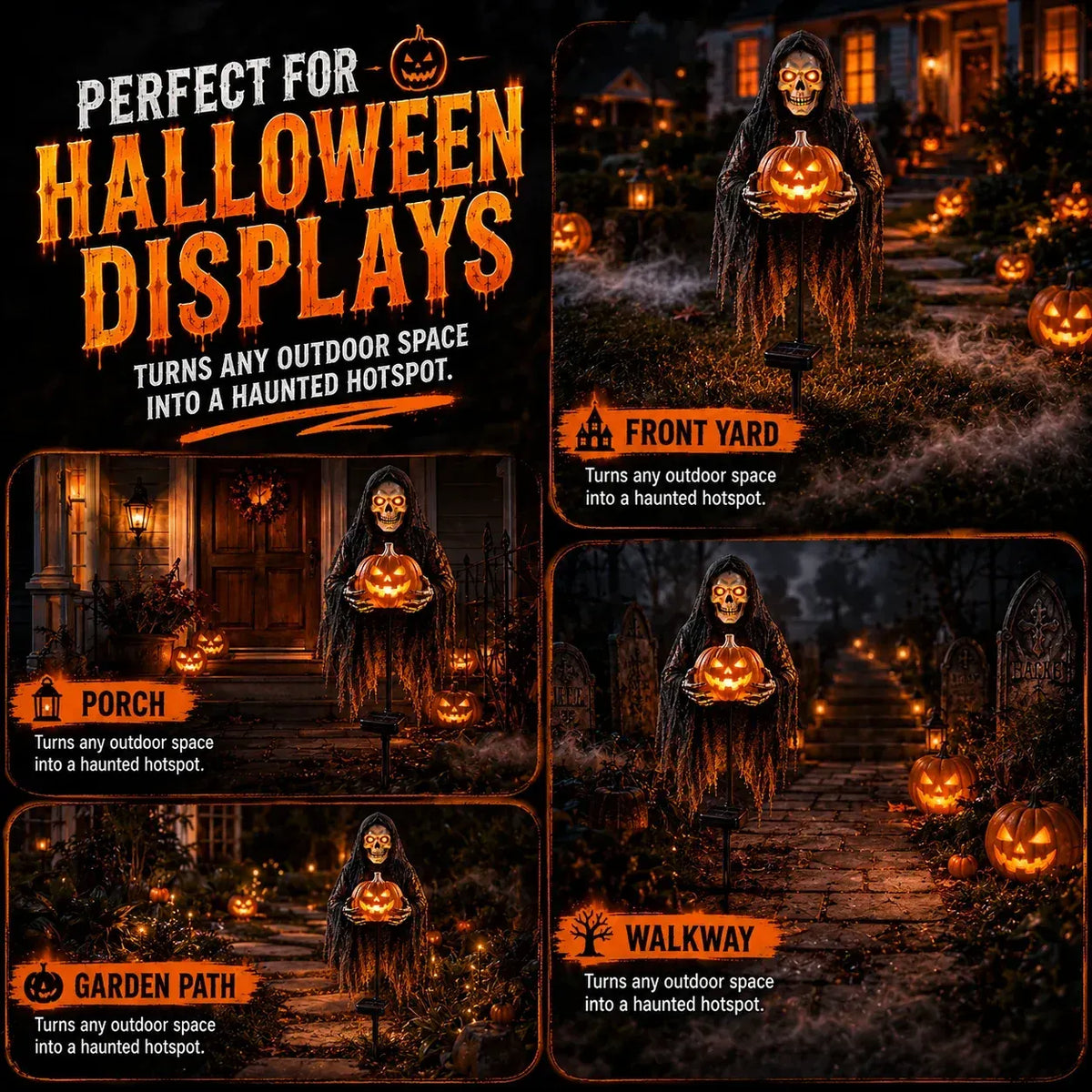 💀 Soul CollectorTM Pumpkin Edition Animated Halloween Yard Decoration