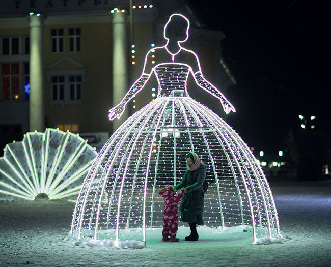 Outdoor LED Lighted Snow White Party Decorations