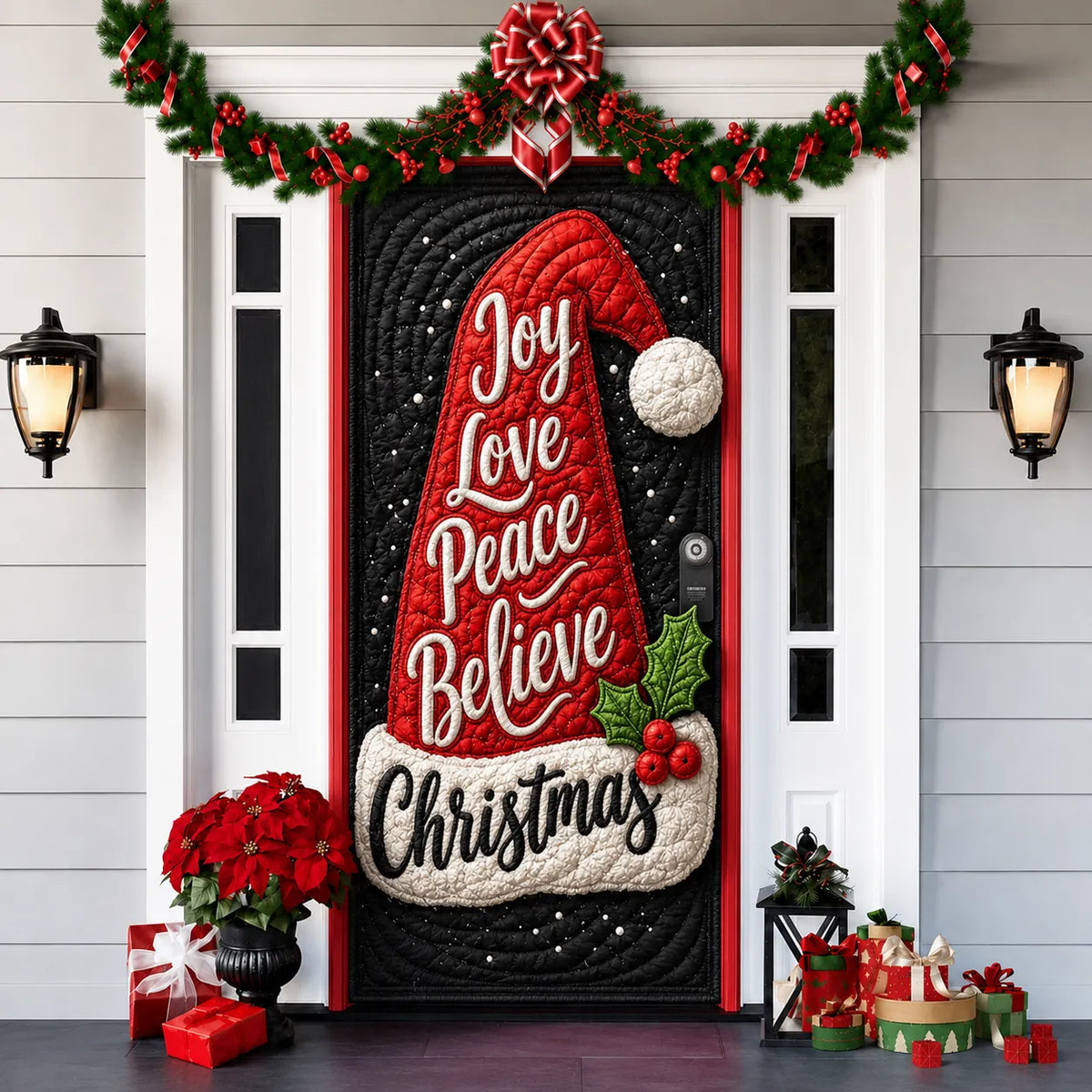 3D Christmas front door decoration
