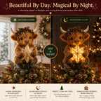 🎄Baby Highland Cow Glowing Star Tree Topper✨