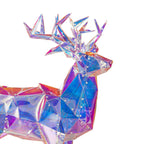 Season to Sparkle Garden Statue, LED PVC Statue, Iridescent Deer, 28"H