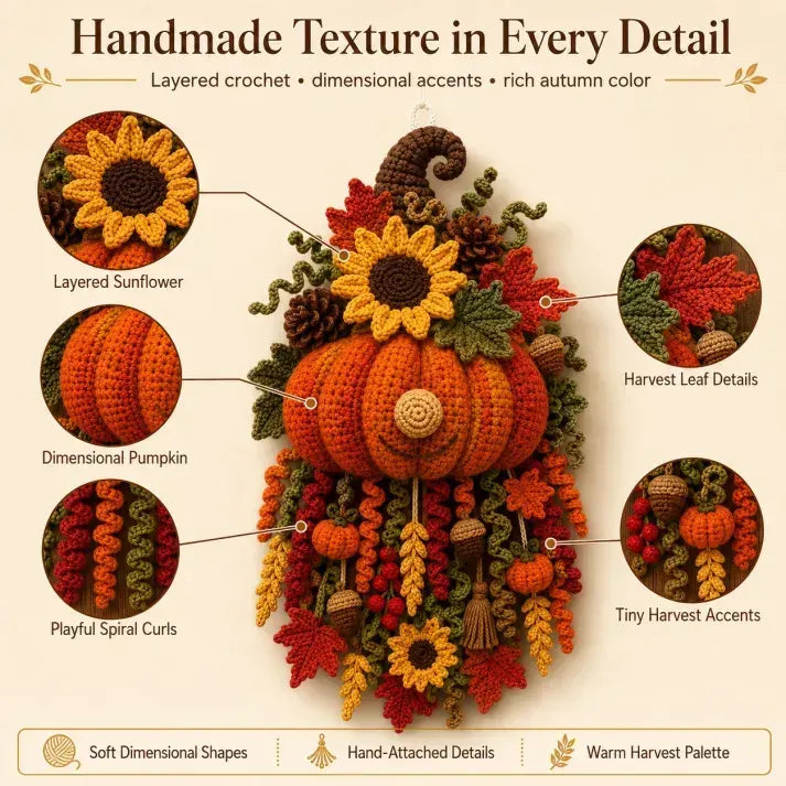 🧶 DIY Seasonal 3D Crochet Door Hanger Kit Collection | Coordinated Yarn, Filling, Accessories & Step-by-Step Instructions Included 💕