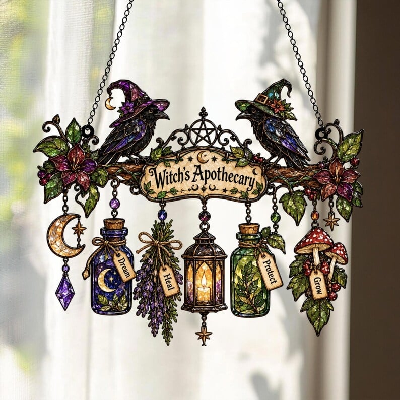 Raven Witch Suncatcher