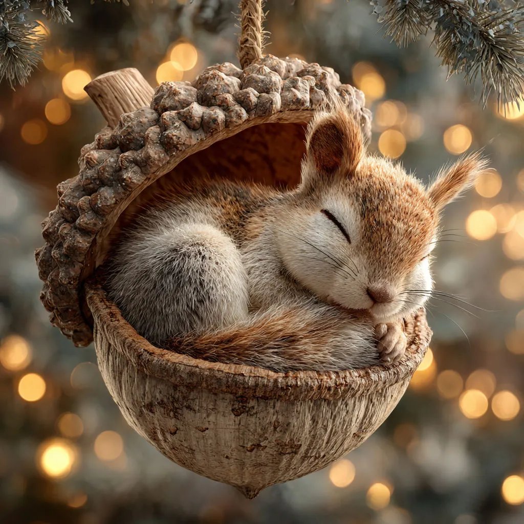❤️2D Forest Animal Acorn Ornaments