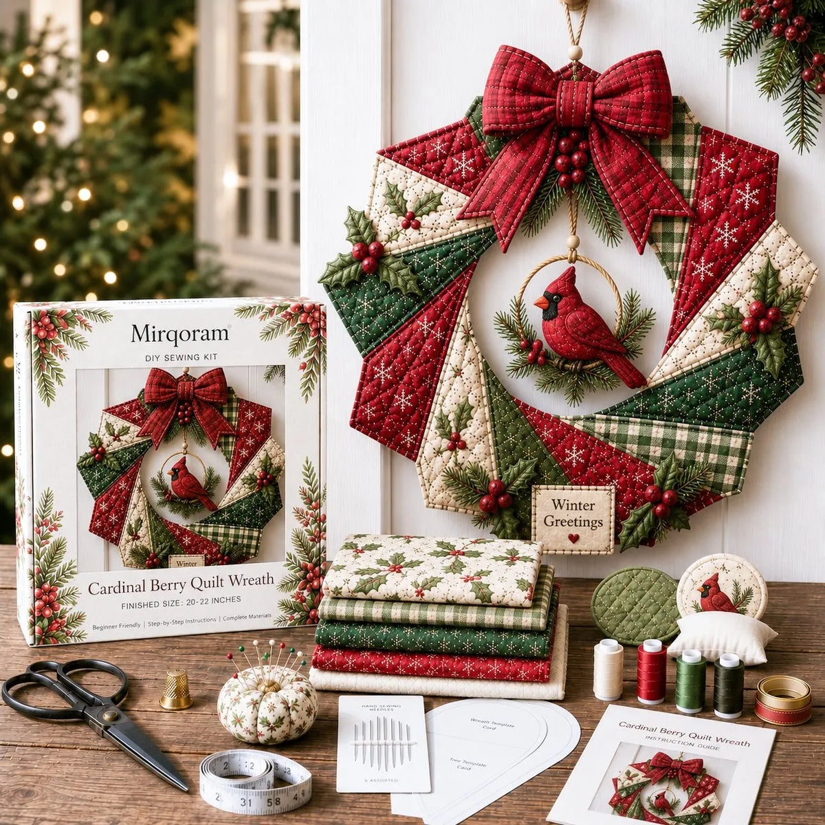 Christmas Fabric Wreath DIY Kit