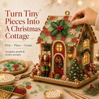 🏡 Beginner-Friendly DIY Glowing Coastal Glass-Style Christmas Cottage Kit Collection
