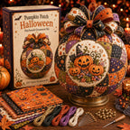 🎃 Beginner-Friendly DIY Halloween Classics Patchwork Ornament Kit Collection