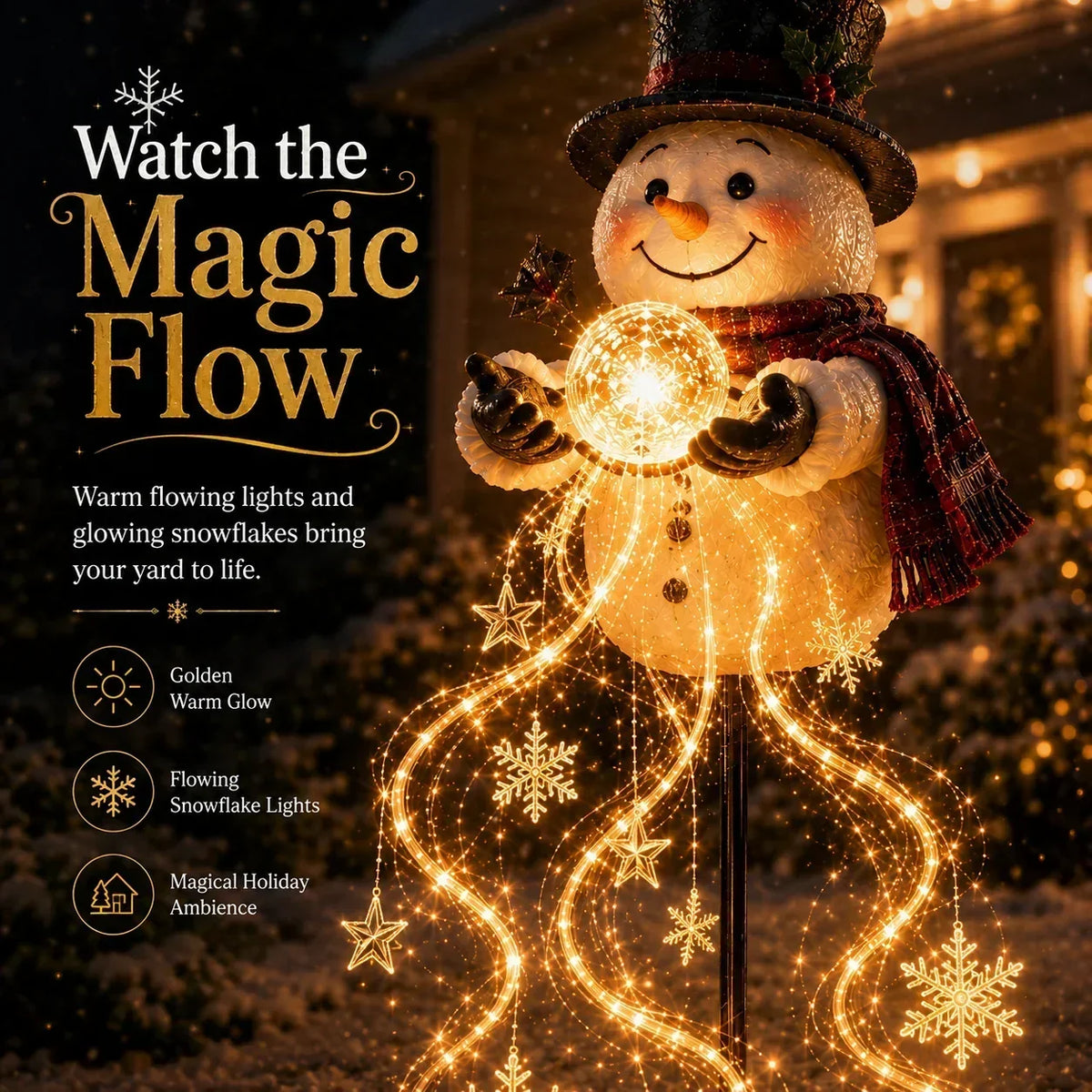🌲 Christmas Magic Flowing Light Collection — Magical Swirling Light Stakes For Your Garden
